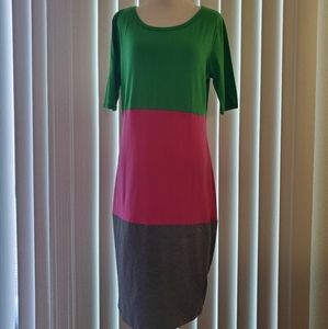 LuLaRoe Julie Color Block dress